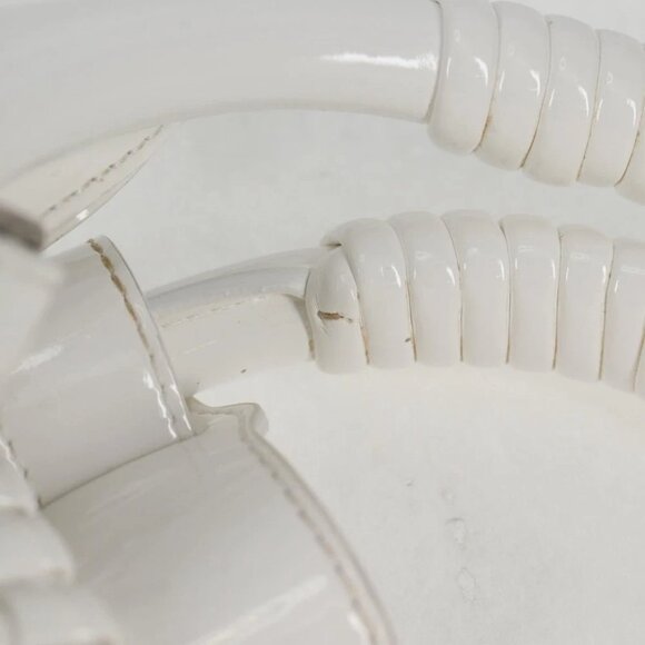 BALENCIAGA Bistro XS Hand Bag Enamel 2way White Silver - Picture 7 of 15